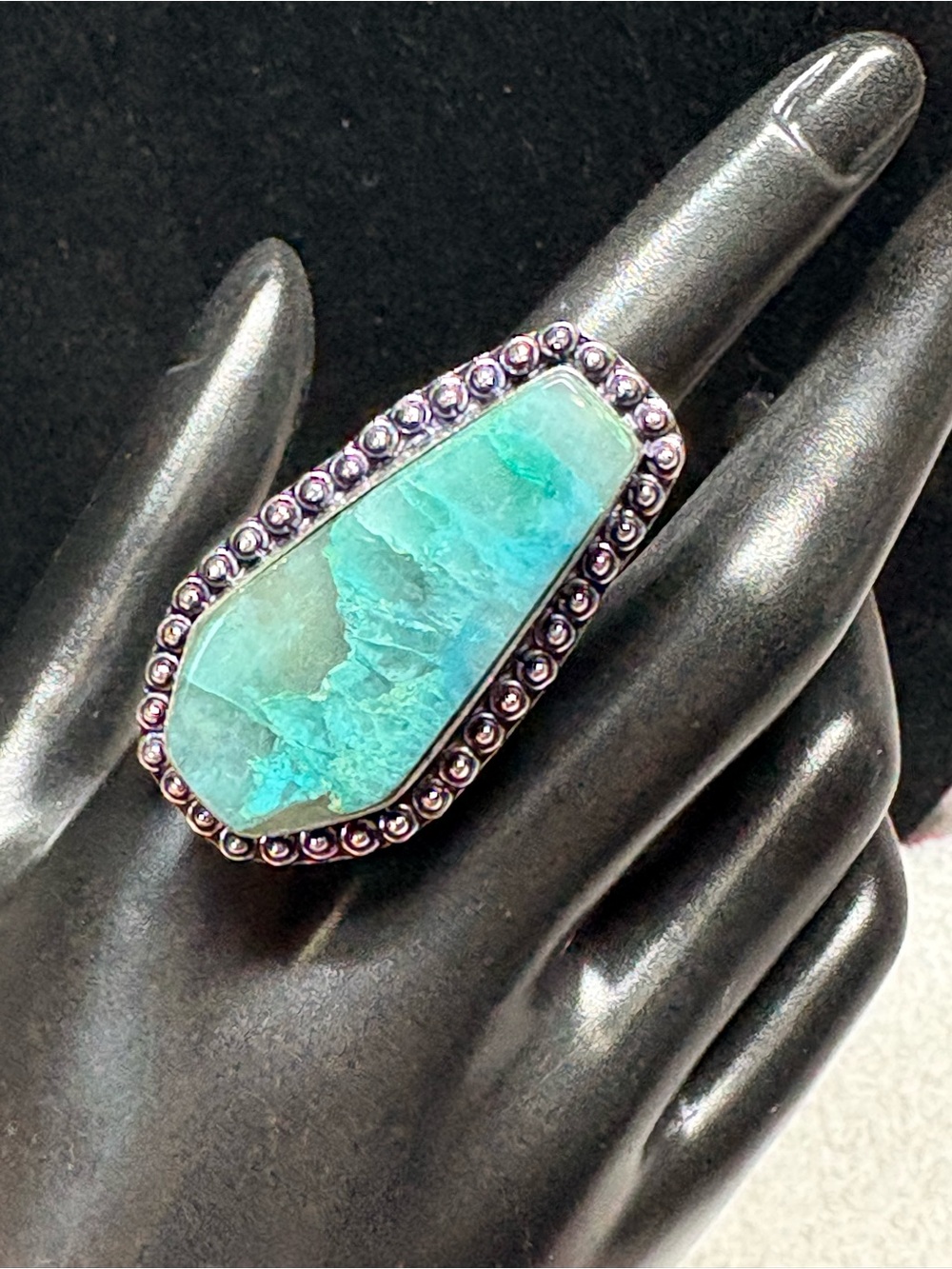 Quantum Quattro Statement Ring in Blue-Green